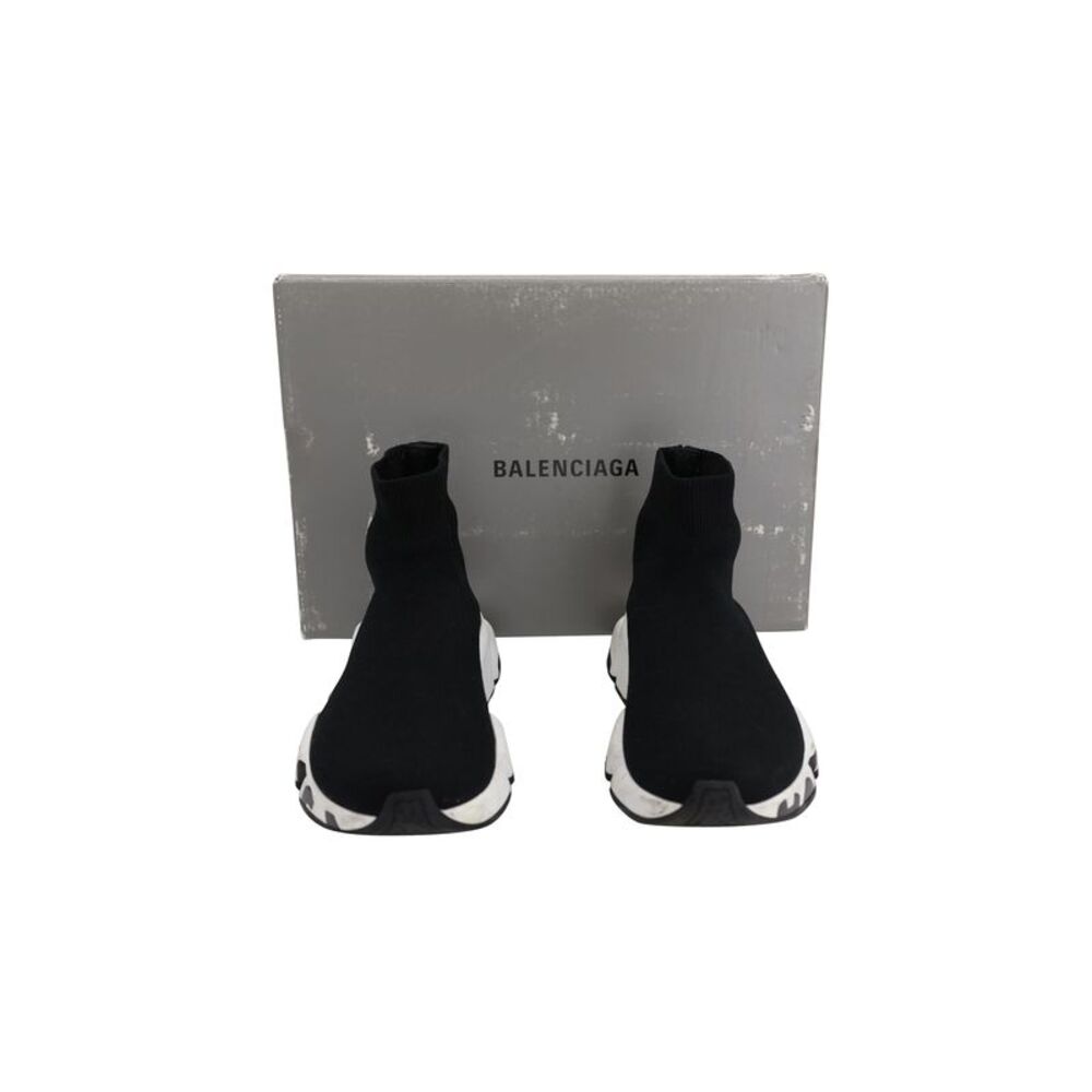 Balenciaga Recycled Knit Graffiti Sneaker In Black Polyester - Picture 4 of 8